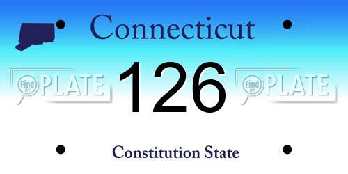 126 Connecticut License Plate