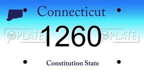 1260 Connecticut License Plate
