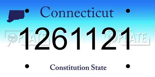 1261121 Connecticut License Plate