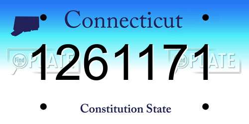 1261171 Connecticut License Plate