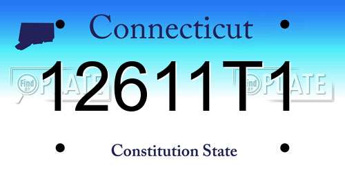 12611T1 Connecticut License Plate