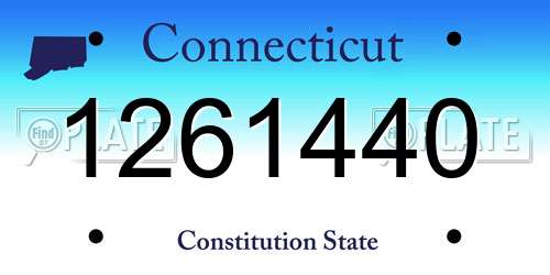 1261440 Connecticut License Plate