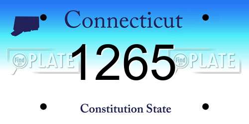 1265 Connecticut License Plate