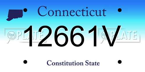 12661V Connecticut License Plate