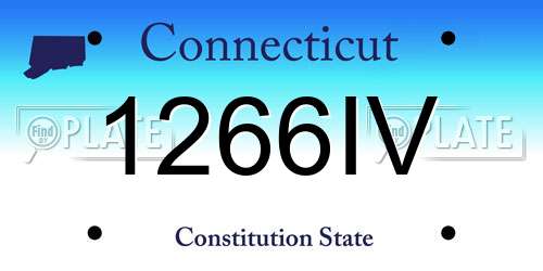 1266IV Connecticut License Plate