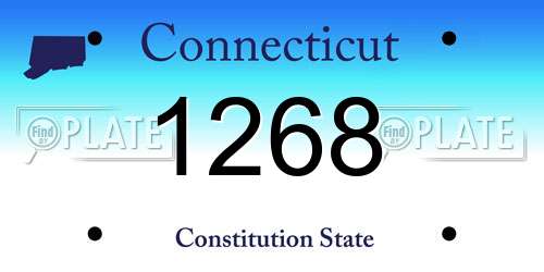 1268 Connecticut License Plate