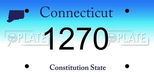 1270 Connecticut License Plate
