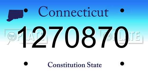 1270870 Connecticut License Plate