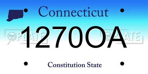 1270OA Connecticut License Plate