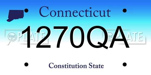 1270QA Connecticut License Plate