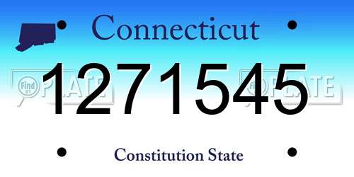 1271545 Connecticut License Plate
