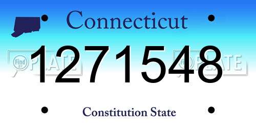 1271548 Connecticut License Plate