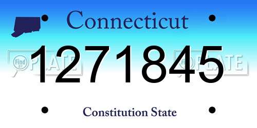 1271845 Connecticut License Plate