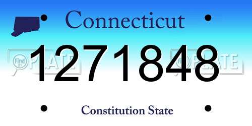 1271848 Connecticut License Plate