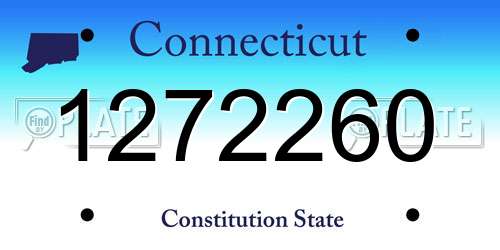 1272260 Connecticut License Plate