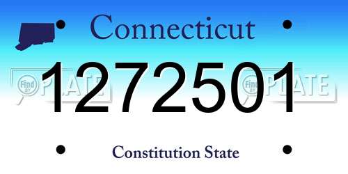 1272501 Connecticut License Plate