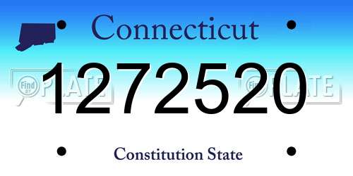 1272520 Connecticut License Plate