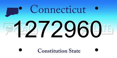 1272960 Connecticut License Plate