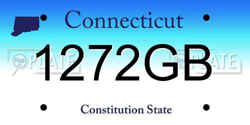 1272GB Connecticut License Plate