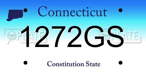 1272GS Connecticut License Plate
