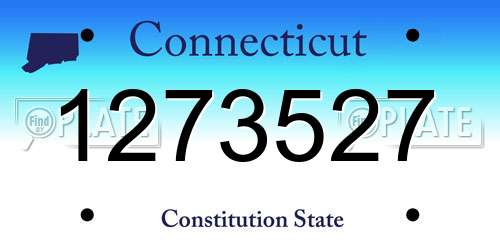 1273527 Connecticut License Plate