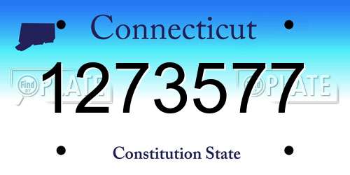 1273577 Connecticut License Plate