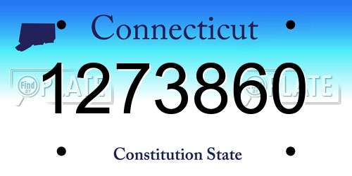 1273860 Connecticut License Plate