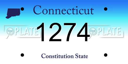 1274 Connecticut License Plate