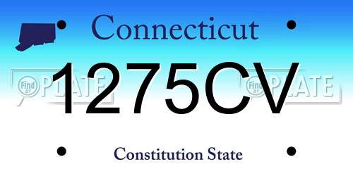 1275CV Connecticut License Plate
