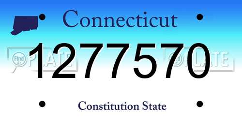 1277570 Connecticut License Plate