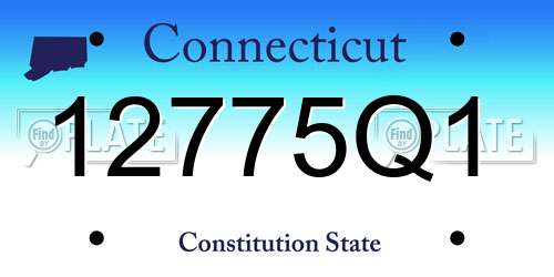 12775Q1 Connecticut License Plate