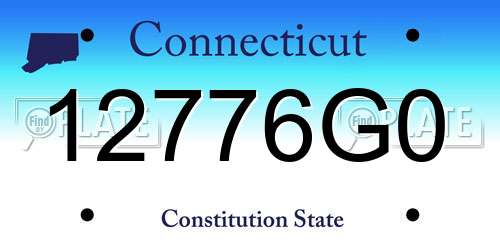 12776G0 Connecticut License Plate
