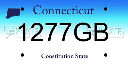 1277GB Connecticut License Plate