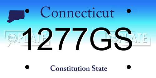 1277GS Connecticut License Plate
