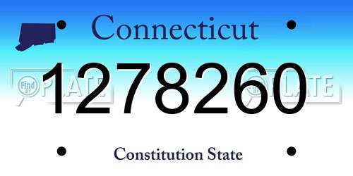 1278260 Connecticut License Plate
