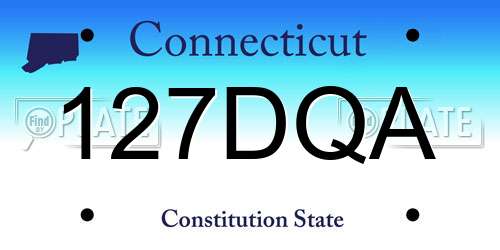 127DQA Connecticut License Plate