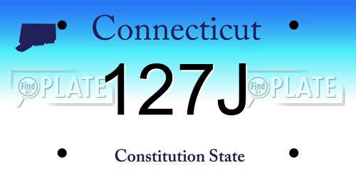 127J Connecticut License Plate