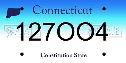 127OO4 Connecticut License Plate