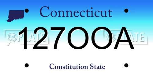 127OOA Connecticut License Plate