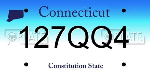 127QQ4 Connecticut License Plate