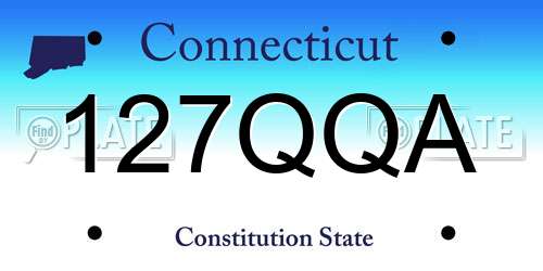 127QQA Connecticut License Plate