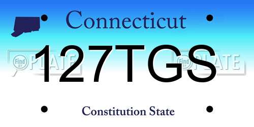 127TGS Connecticut License Plate