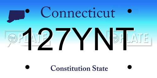 127YNT Connecticut License Plate