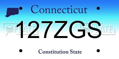 127ZGS Connecticut License Plate