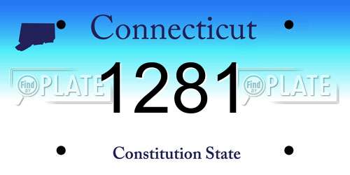 1281 Connecticut License Plate