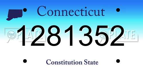 1281352 Connecticut License Plate
