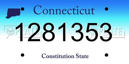 1281353 Connecticut License Plate
