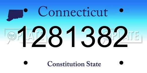 1281382 Connecticut License Plate
