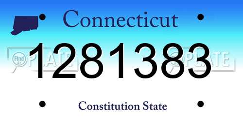 1281383 Connecticut License Plate