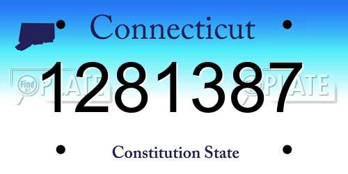1281387 Connecticut License Plate